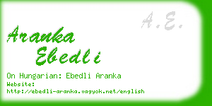 aranka ebedli business card